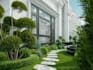 design a luxury villa garden and elegant residential landscape