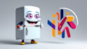 do good looking  fridge mascot logo with free source file