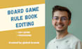 edit and proofread your board game rule book