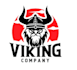 create modern and luxury skull viking mascot logo