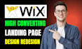 design a high converting wix landing page