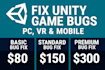 fix unity game bugs for PC, VR, and mobile
