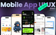 create mobile app ui ux design or web app ui ux design, ai chatbot ui