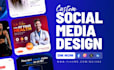 design social media post, instagram posts, facebook ads and ad creative