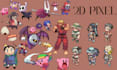 make 2d pokemon pixel art, sprite sheet, game character, assets animation, rpg