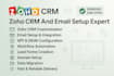 setup zoho crm zoho email domain verify dkim smtp crm automation real estate idx