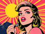 draw pop art in retro comic style