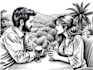 do a black and white engraving style illustration
