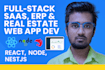 develop saas erp or real estate app with react, node, nestjs