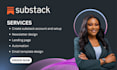 setup substack account and design substack newsletter template