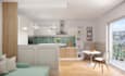 redesign 3dluxury apartment interior,cgi livingroom,kitchen layout,skp rendering