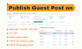 write and publish high quality SEO guest posts backlinks traffic 331k real site