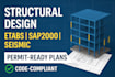 design structural building plans using etabs, staad