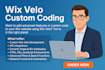 customize cruxie or edit wix website wix velo wix database wix studio wix API