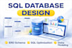 design sql database schema, erd and relational database for your project