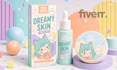 design a cute kawaii product packaging or label