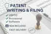 write, search, and file a uspto patent application for your idea or invention