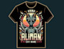 design t shirt animal alien mascot logo