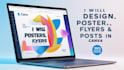 design poster, flyer, post on canva
