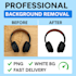 background from images professionally with white or transparent bg