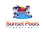 makes swimming pool, pool cleaning logo design