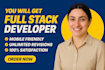 dynamic website development, custom backend frontend website development