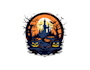 create high quality and beautiful spooky logo design