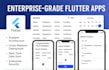 develop a professional flutter mobile app with enterprise level features
