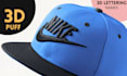 do 3d hat  puffy embroidery digitizing in cap letters names