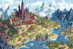 create your fantasy map illustration arts