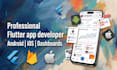 develop modern flutter app for android and ios with firebase and API integration