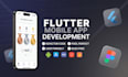 develop modern flutter app for android and ios with firebase and API integration