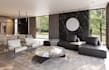 interior design and 3d rendering of interior space