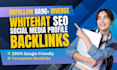create diverse high da whitehat social media SEO backlinks