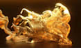 create a stunning gold dust explosion logo animation in 4k