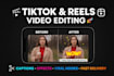 edit short form videos for tiktok, instagram reels, and youtube shorts