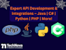 develop, integrate, and fix rest, soap, json, XML apis