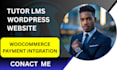 setup wordpress lms website with tutor lms learndash  lifterlms buddyboss sensei
