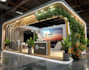 design 3d trade show booth exhibition stand kiosk bike stall expo stand banner