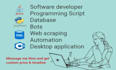 script java python bot c cpp sql database coding programming project development