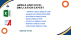 develop simulation models using excel and arena software