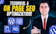 do on page and technical seo optimization with website audit