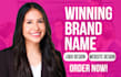 create winning business name and slogan, logo design, brand name, and web design
