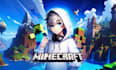 do minecraft logo, banner with superfast server promotion