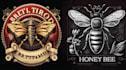 make amazing vintage honey bee logo