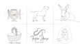 createaa single one vector outline line art design