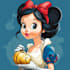 create a disney cartoon illustration for gift