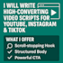 write scroll stopping script for any social media platform