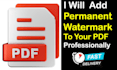 add a permanent watermark to your PDF