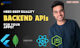 develop backend apis for your apps